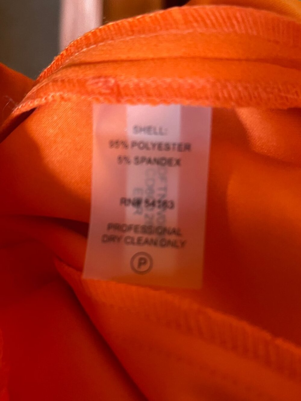 NWT Calvin Klein Orange Ruched Pleated Sheath Dress Size 10 - Picture 12 of 14